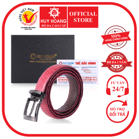 Thắt lưng nữ da đà điểu 2,5P màu hồng HD5406