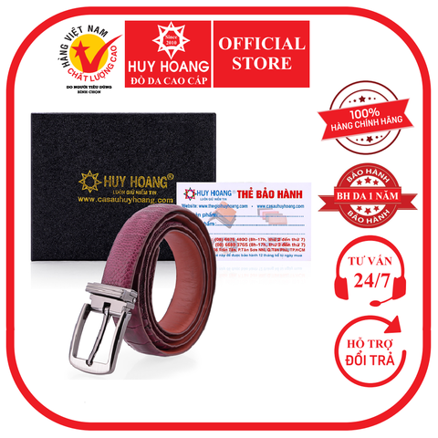 Thắt lưng nữ da đà điểu 2,5P màu tím HD5409