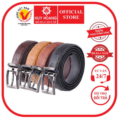 Dây thắt lưng nữ da đà điểu da hột 2,5P nhiều màu HD5421-22-23-24