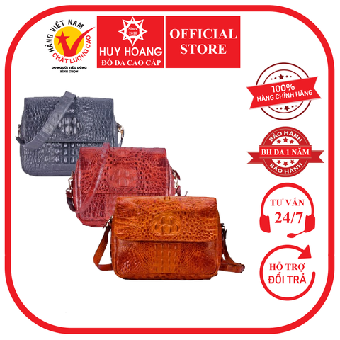 Túi xách nữ Huy Hoàng da cá sấu hộp vuông nhiều màu HD6201-02-03-04
