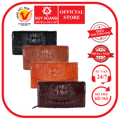 Túi xách nữ da cá sấu đeo chéo màu đen, nâu đỏ, vàng bò, nâu đất HD6228-29-30-31