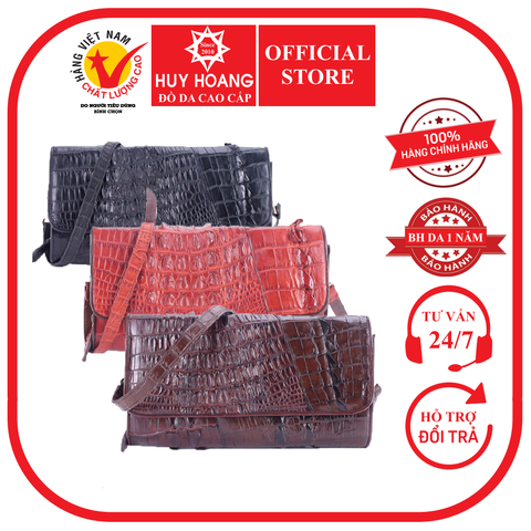 Túi xách nữ Huy Hoàng da cá sấu đeo chéo 2 gai nhiều màu HD6246-47-49