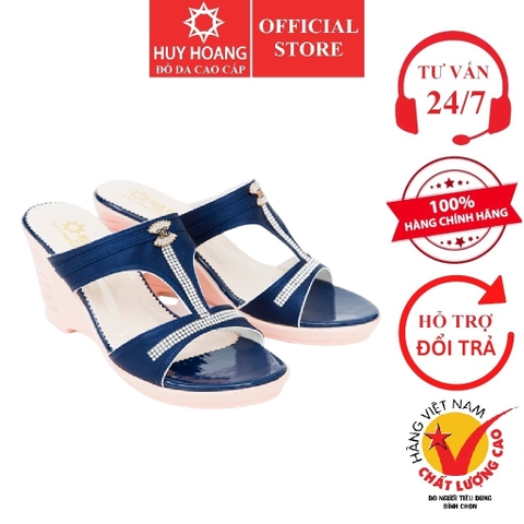 Dép nữ Huy Hoàng đế xuồng màu xanh HD7048 (B)