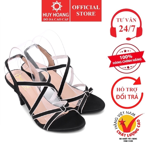 Giày sandal nữ Huy Hoàng màu đen HD7057
