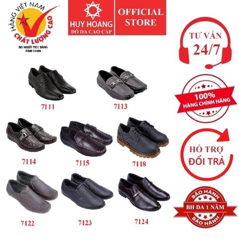 Giày nam  da bò nhiều loại nhiều màu HD7111-13-14-15-18-22-23-24