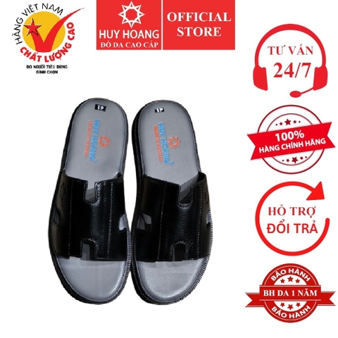 Dép nam Huy Hoàng bản vip màu đen HD7146