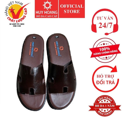 Dép nam Huy Hoàng bản vip màu nâu HD7147