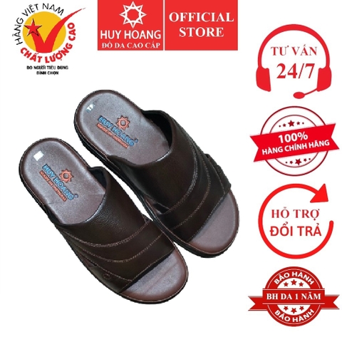 Dép nam Huy Hoàng cao cấp màu nâu HD7151
