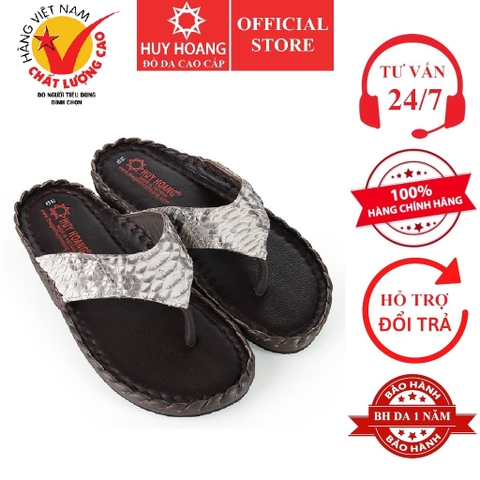 Dép nam da trăn đan màu da nguyên thủy HD7306