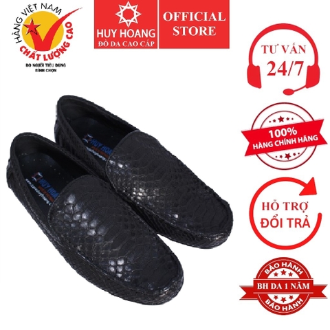 Giày mọi da trăn Huy Hoàng màu đen HD7311
