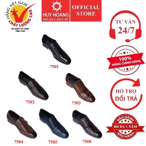 Giày tây nam da bò nhiều loại nhiều màu HD7501-02-03-04-05-08