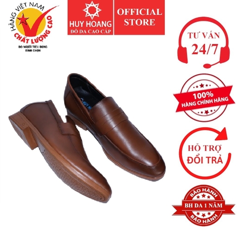 Giày tăng chiều cao Huy Hoàng màu vàng bò HD7553