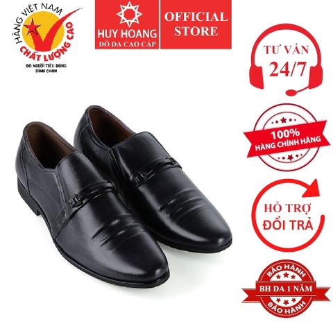Giày tây nam da bò cao cấp màu đen HD7780