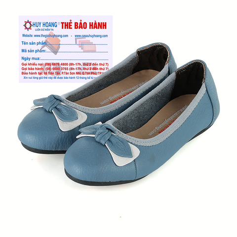 Giày trẻ em nữ Huy Hoàng da bò màu xanh HD7862