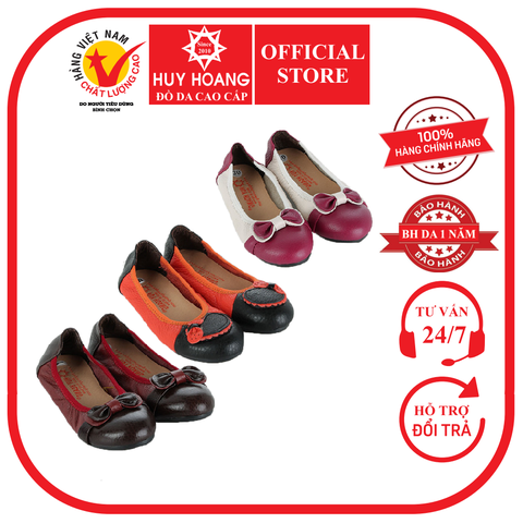 Giày trẻ em nữ da bò màu đỏ đô, cam, hồng HD7863-64-65