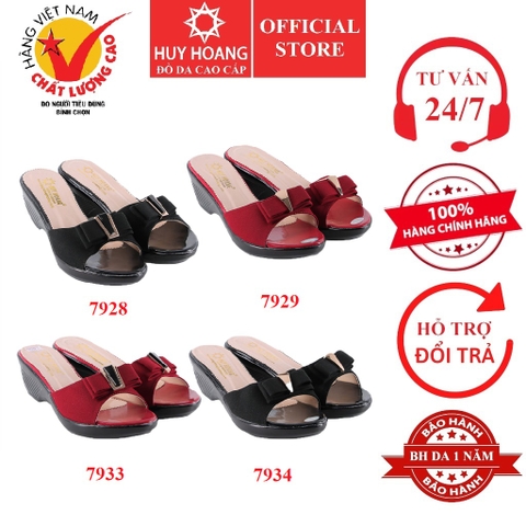 Dép nữ thời trang màu đen, đỏ HD7928-29-33-34