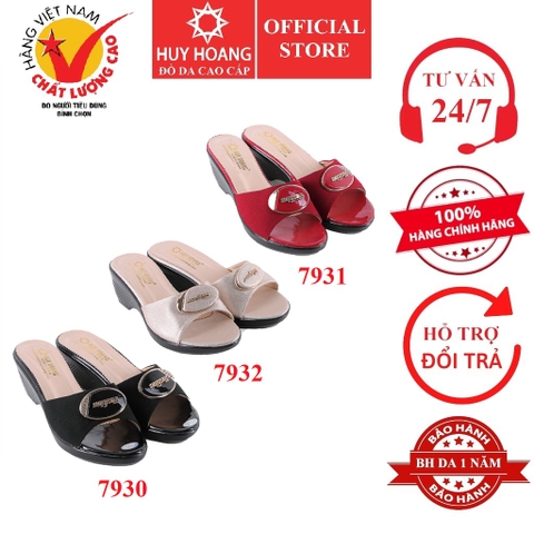 Dép nữ thời trang Huy Hoàng màu đen, đỏ, kem HD7930-31-32