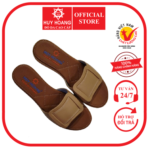 Dép nữ Huy Hoàng cao cấp màu bò HD7957