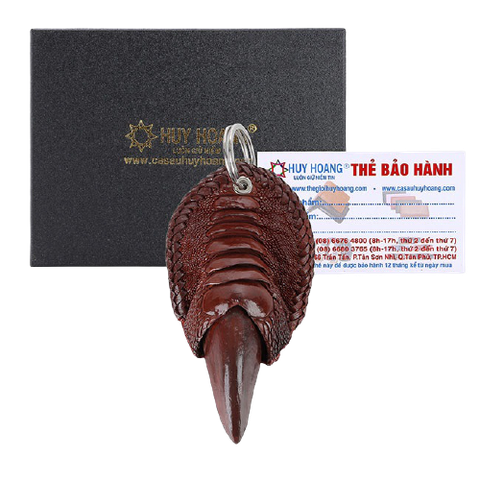 Móc khóa chân đà điểu màu nâu đỏ HD8426