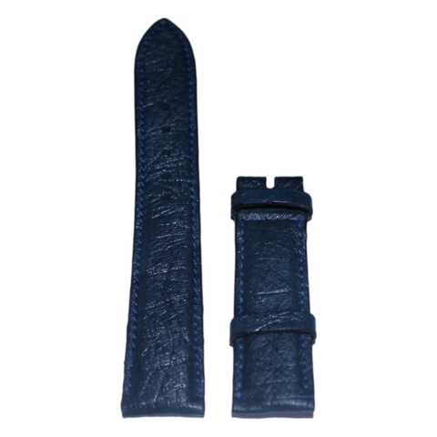 Dây đồng hồ da đà điểu da bụng size 16, 18, 20 màu xanh đậm HD8441