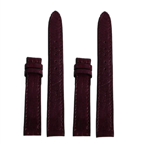 Dây đồng hồ da đà điểu da bụng size 12, 14 màu tím HD8457