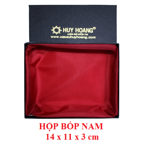 Hộp đựng bóp nam Huy Hoàng màu đen HD9003