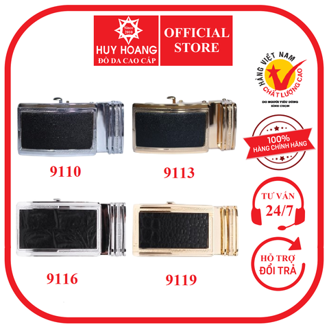 Đầu khóa da bò 3,5P nhiều loại màu đen HD9110-13-16-19