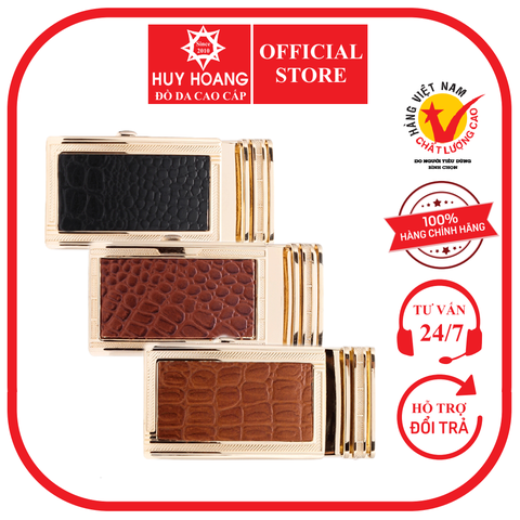 Đầu khóa da bò 3,5P đầu vàng màu đen, nâu, vàng bò HD9119-20-21