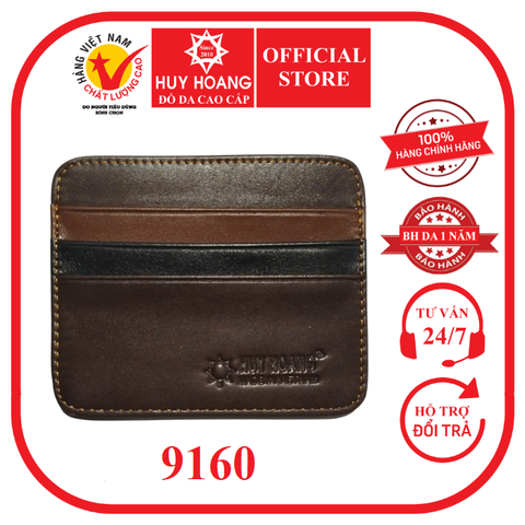 Ví Namcard da bò Huy Hoàng màu nâu HD9160