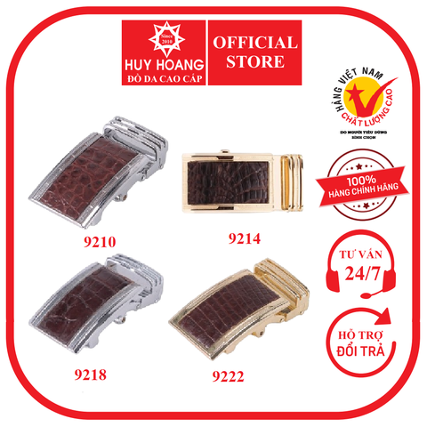 Đầu khóa da cá sấu nhiều loại màu nâu đất HD9210-14-18-22