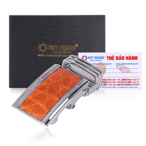 Đầu khóa da cá sấu 3,5 phân đầu trắng màu vàng bò HD9211