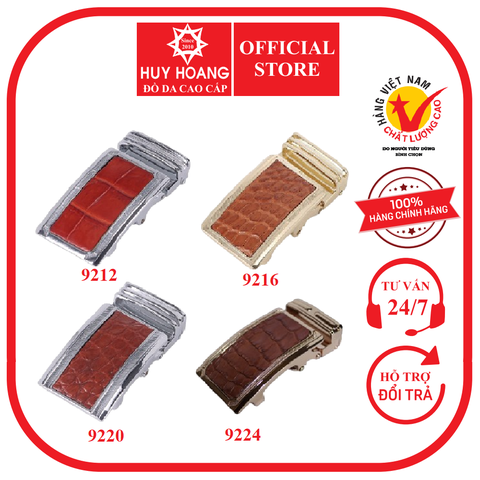 Đầu khóa da cá sấu nhiều loại màu nâu đỏ HD9212-16-20-24