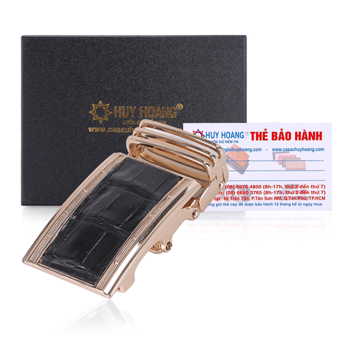 Đầu khóa da cá sấu 3,5 phân đầu vàng màu đen HD9213