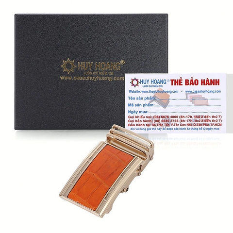 Đầu khóa da cá sấu 3,5 phân đầu vàng màu vàng bò HD9215