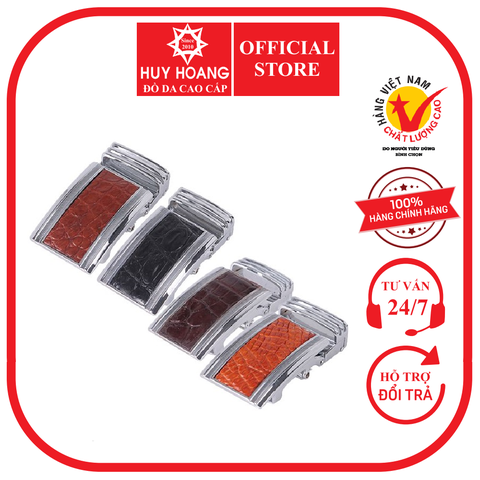 Đầu khóa da cá sấu 4P đầu trắng màu đen, nâu đất, vàng bò, nâu đỏ HD9217-18-19-20