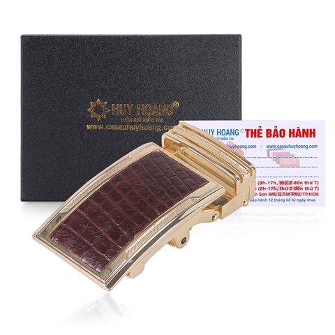 Đầu khóa da cá sấu 4 phân đầu vàng màu nâu đất HD9222