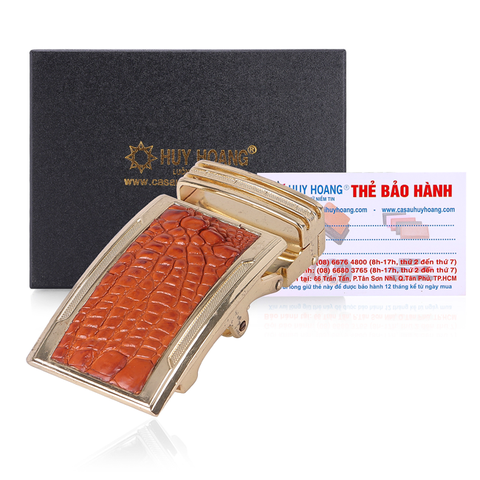 Đầu khóa da cá sấu 4 phân đầu vàng màu vàng bò HD9223