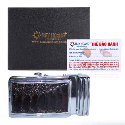 Đầu khóa da đà điểu 3,5 phân đầu trắng màu nâu đất HD9402