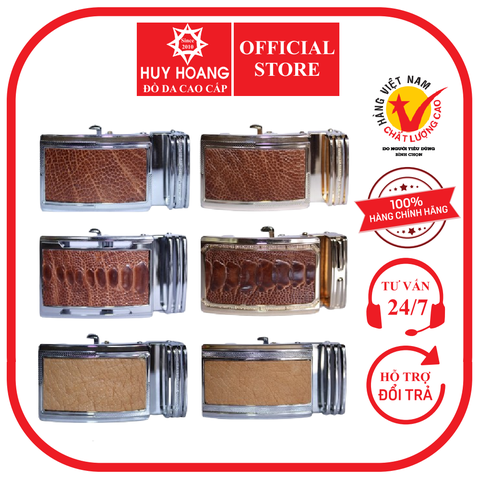 Đầu khóa da đà điểu nhiều loại màu vàng bò HD9403-07-11-15-19-23