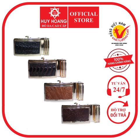 Đầu khóa da đà điểu 3,5P đầu vàng nhiều màu HD9405-06-07-08