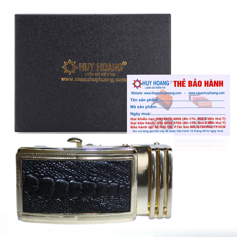 Đầu khóa da đà điểu 3,5 phân đầu vàng màu đen HD9405