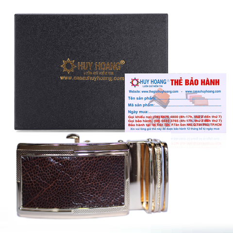 Đầu khóa da đà điểu 3,5 phân đầu vàng màu nâu đỏ HD9408