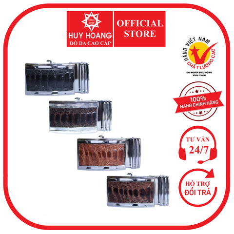 Đầu khóa da đà điểu 4P đầu trắng nhiều màu HD9409-10-11-12