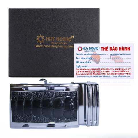 Đầu khóa da đà điểu 4 phân đầu trắng màu đen HD9409