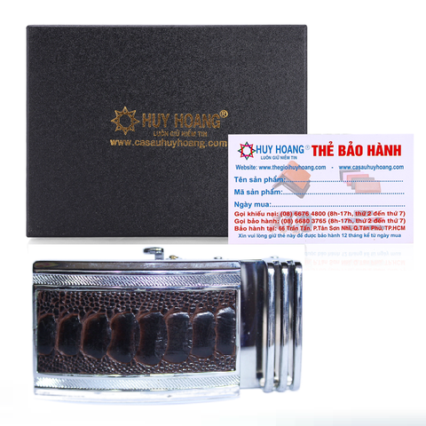 Đầu khóa da đà điểu 4 phân đầu trắng màu nâu đất HD9410