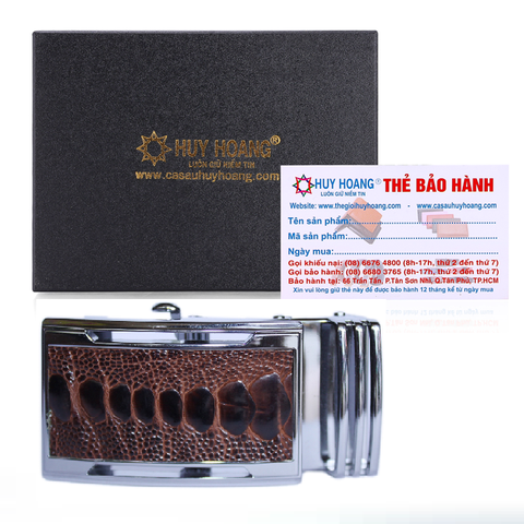 Đầu khóa da đà điểu 4 phân đầu trắng màu nâu đỏ HD9412