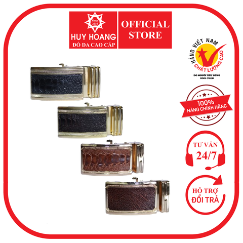 Đầu khóa da đà điểu 4P đầu vàng nhiều màu HD9413-14-15-16