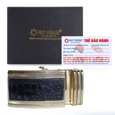 Đầu khóa da đà điểu 4 phân đầu vàng màu đen HD9413