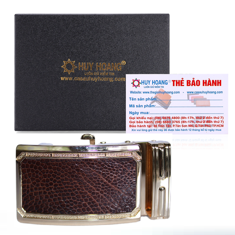 Đầu khóa da đà điểu 4 phân đầu vàng màu nâu đỏ HD9416