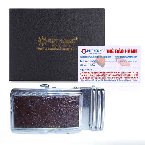 Đầu khóa da đà điểu da hột 3,5 phân đầu trắng màu nâu đất HD9418